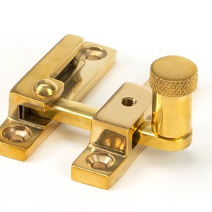 FROM THE ANVILĀ® Polished Brass Brompton Quadrant Fastener - Narrow