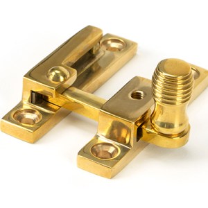 FROM THE ANVILĀ® Polished Brass Beehive Quadrant Fastener - Narrow