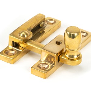 FROM THE ANVILĀ® Polished Brass Mushroom Quadrant Fastener - Narrow