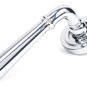 FROM THE ANVILĀ® Polished Chrome Newbury Lever on Rose Set (Art Deco)