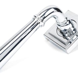 FROM THE ANVILĀ® Polished Chrome Newbury Lever on Rose Set (Square)