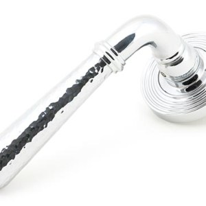 FROM THE ANVILĀ® Polished Chrome Hammered Newbury Lever on Rose Set (Beehive)