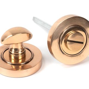 FROM THE ANVILĀ® Polished Bronze Round Thumbturn Set (Plain)