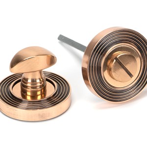 FROM THE ANVILĀ® Polished Bronze Round Thumbturn Set (Beehive)