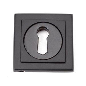 FROM THE ANVILĀ® Aged Bronze Round Escutcheon (Square)