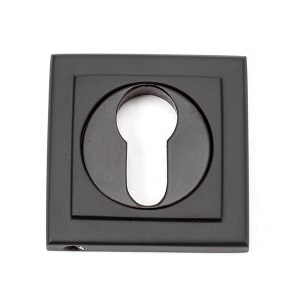 FROM THE ANVILĀ® Aged Bronze Round Euro Escutcheon (Square)