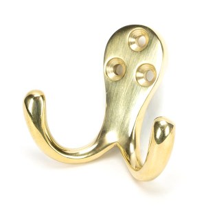 FROM THE ANVIL® Polished Brass Celtic Double Robe Hook