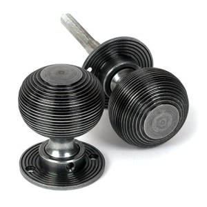 FROM THE ANVILĀ® Pewter Heavy Beehive Mortice/Rim Knob Set