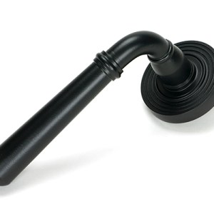 FROM THE ANVILĀ® Matt Black Newbury Lever on Rose Set (Beehive)