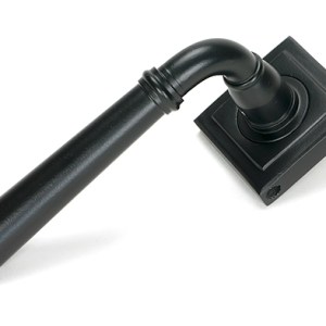 FROM THE ANVILĀ® Matt Black Newbury Lever on Rose Set (Square)