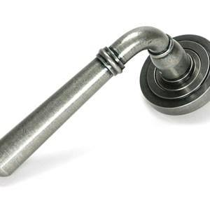FROM THE ANVILĀ® Pewter Newbury Lever on Rose Set (Art Deco)