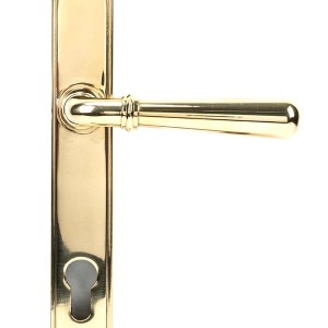 FROM THE ANVILĀ® Polished Brass Newbury Slimline Lever Espag. Lock Set