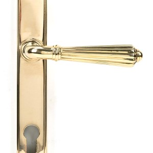 FROM THE ANVILĀ® Polished Brass Hinton Slimline Lever Espag. Lock Set
