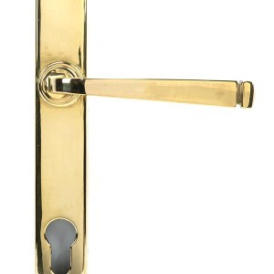 FROM THE ANVILĀ® Polished Brass Avon Slimline Lever Espag. Lock Set
