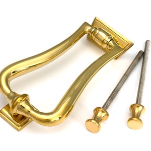 FROM THE ANVIL® Polished Brass Slimline Art Deco Door Knocker