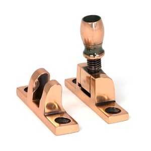 FROM THE ANVILĀ® Polished Bronze Mushroom Brighton Fastener - Narrow (Square)