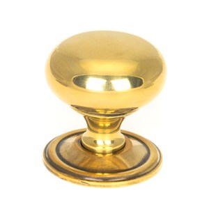 FROM THE ANVILĀ® Aged Brass Mushroom Cabinet Knob 38mm