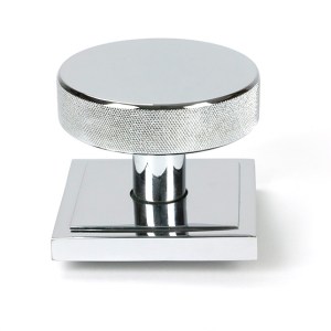 FROM THE ANVIL® Polished Chrome Brompton Centre Door Knob (Square)