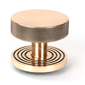 FROM THE ANVIL® Polished Bronze Brompton Centre Door Knob (Beehive)