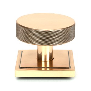 FROM THE ANVIL® Polished Bronze Brompton Centre Door Knob (Square)