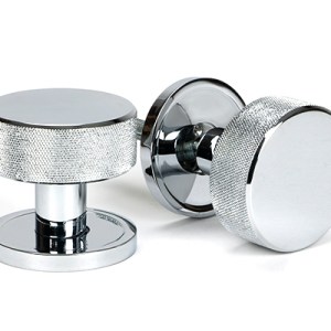 FROM THE ANVILĀ® Polished Chrome Brompton Mortice/Rim Knob Set (Plain)