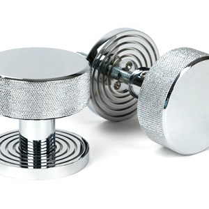 FROM THE ANVILĀ® Polished Chrome Brompton Mortice/Rim Knob Set (Beehive)