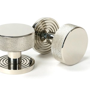 FROM THE ANVILĀ® Polished Nickel Brompton Mortice/Rim Knob Set (Beehive)