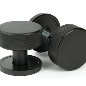 FROM THE ANVIL® Aged Bronze Brompton Mortice/Rim Knob Set (Plain)