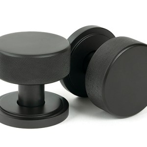 FROM THE ANVIL® Aged Bronze Brompton Mortice/Rim Knob Set (Art Deco)