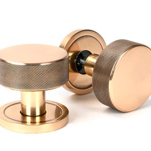 FROM THE ANVILĀ® Polished Bronze Brompton Mortice/Rim Knob Set (Plain)