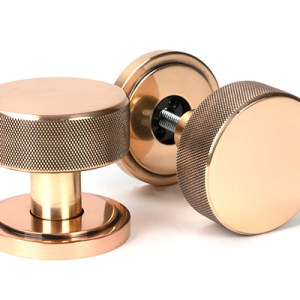 FROM THE ANVILĀ® Polished Bronze Brompton Mortice/Rim Knob Set (Art Deco)