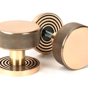 FROM THE ANVILĀ® Polished Bronze Brompton Mortice/Rim Knob Set (Beehive)