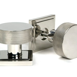 FROM THE ANVILĀ® Polished Marine SS (316) Brompton Mortice/Rim Knob Set (Square)