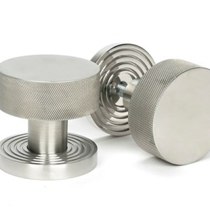 FROM THE ANVILĀ® Satin Marine SS (316) Brompton Mortice/Rim Knob Set (Beehive)