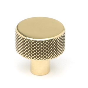 FROM THE ANVILĀ® Aged Brass Brompton Cabinet Knob - 25mm (No rose)