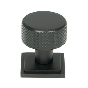 FROM THE ANVILĀ® Matt Black Brompton Cabinet Knob - 25mm (Square)