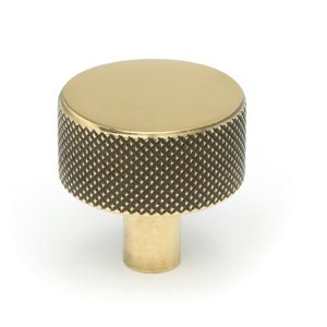 FROM THE ANVILĀ® Aged Brass Brompton Cabinet Knob - 32mm (No rose)