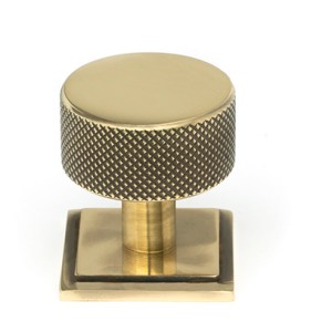 FROM THE ANVILĀ® Aged Brass Brompton Cabinet Knob - 32mm (Square)
