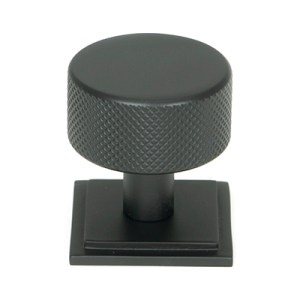 FROM THE ANVILĀ® Matt Black Brompton Cabinet Knob - 32mm (Square)