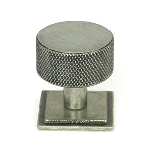 FROM THE ANVILĀ® Pewter Brompton Cabinet Knob - 32mm (Square)