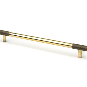 FROM THE ANVILĀ® Aged Brass Half Brompton Pull Handle - Large