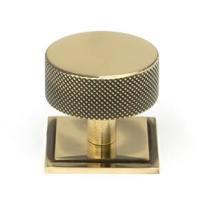 FROM THE ANVILĀ® Aged Brass Brompton Cabinet Knob - 38mm (Square)