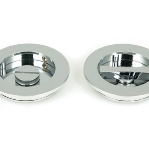 FROM THE ANVILĀ® Polished Chrome 75mm Plain Round Pull - Privacy Set