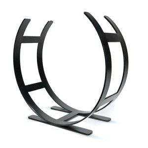 FROM THE ANVIL® Matt Black Curved Log Holder - Large