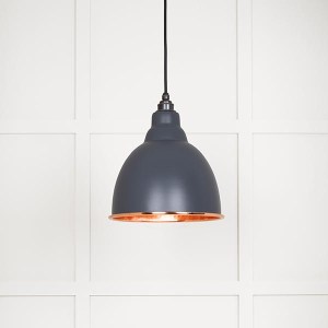 FROM THE ANVILĀ® Hammered Copper Brindley Pendant in Slate