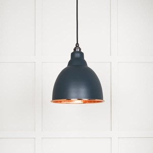 FROM THE ANVILĀ® Hammered Copper Brindley Pendant in Soot