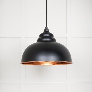 FROM THE ANVILĀ® Hammered Copper Harborne Pendant in Elan Black