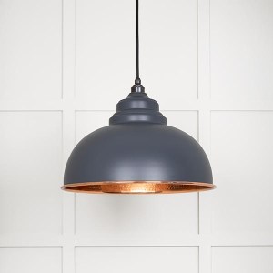 FROM THE ANVILĀ® Hammered Copper Harborne Pendant in Slate