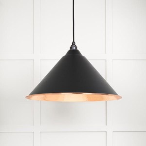 FROM THE ANVILĀ® Hammered Copper Hockley Pendant in Elan Black