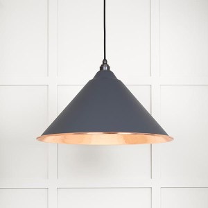 FROM THE ANVILĀ® Hammered Copper Hockley Pendant in Slate